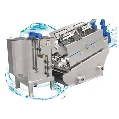 Apparecchiature di addensamento di fanghi Pressa a vite di fanghi per impianti industriali di trattamento delle acque reflue
